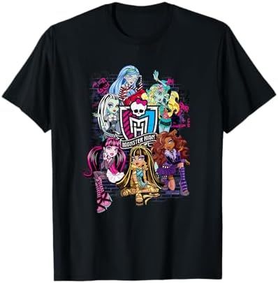 Monster High graffiti wall design printed t-shirt