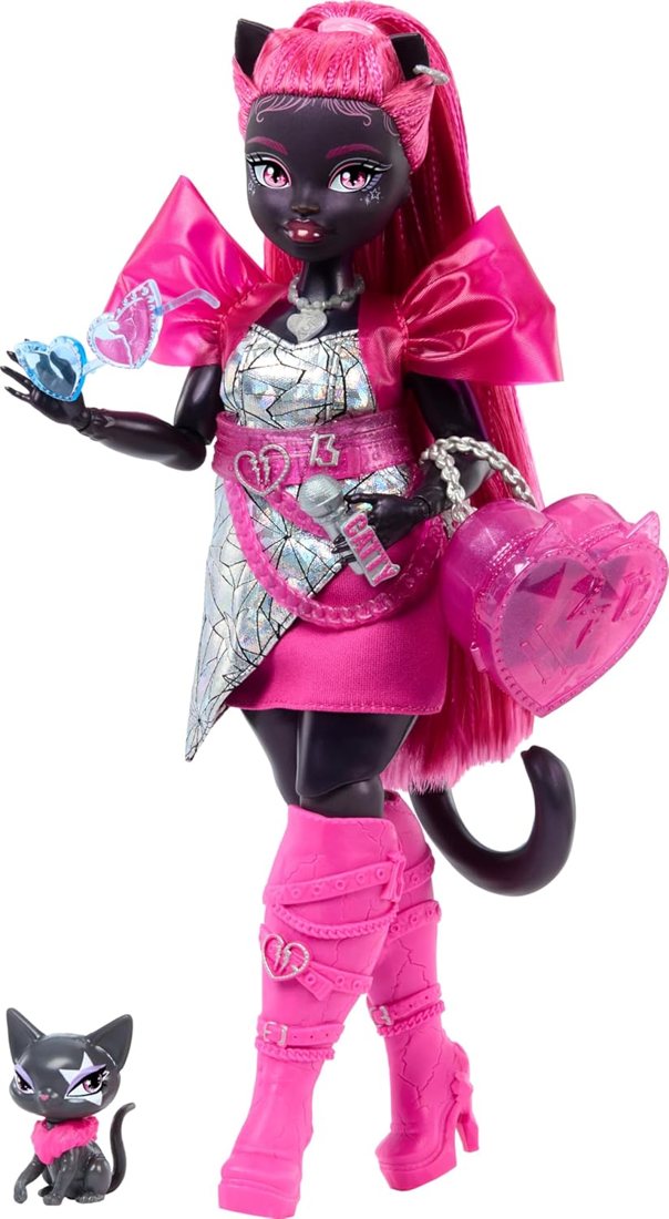 Catty Noir Doll with Pet Sphinx Cat view 2
