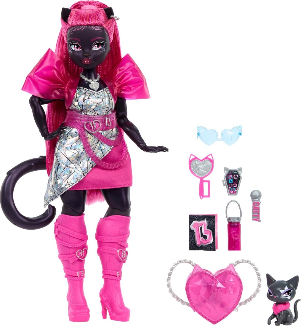 Catty Noir Doll with Pet Sphinx Cat view 6