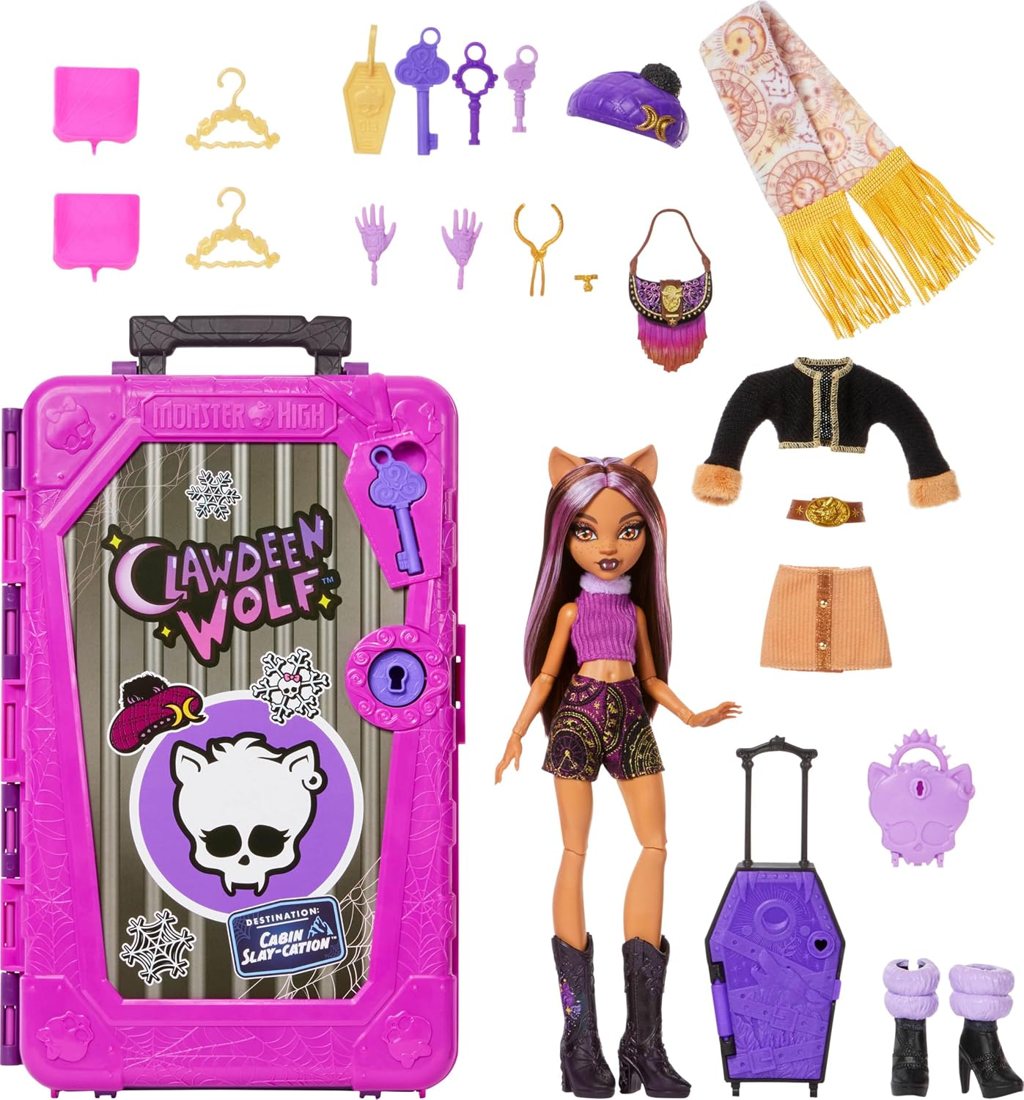Clawdeen Wolf Cabin Slay-cation Suitcase Set view 6