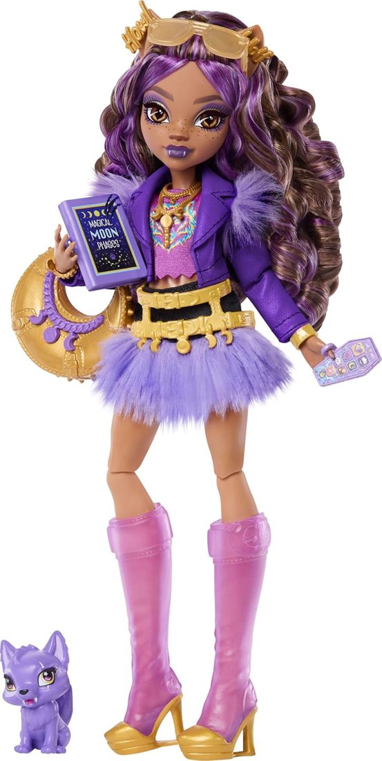 Clawdeen Wolf Doll with Pet Wolf Pup view 2