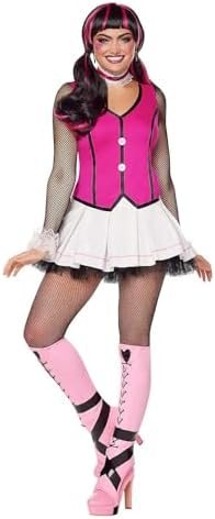 Spirit Halloween adult Draculaura costume with V-neck and long sleeves