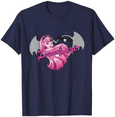 Draculaura bat silhouette graphic on a Monster High t-shirt