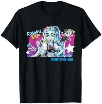 Frankie Stein stitched character Monster High graphic t-shirt
