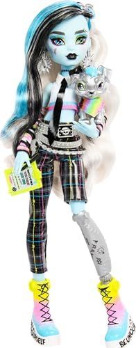 Frankie Stein Welcome Committee doll with pet Watzit and posters