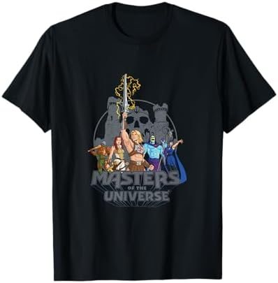 Masters of the Universe heroes team graphic printed on t-shirt