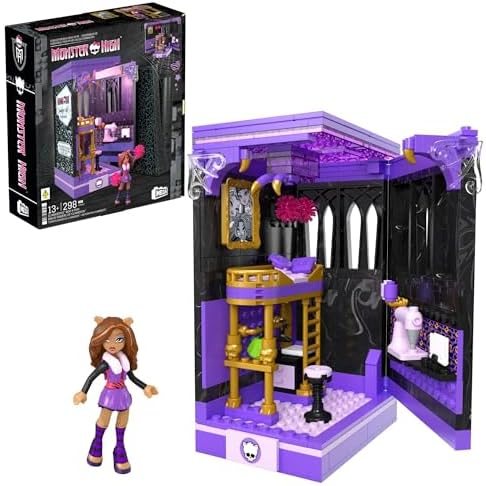MEGA Monster High Clawdeen Boo-k Den book nook building set