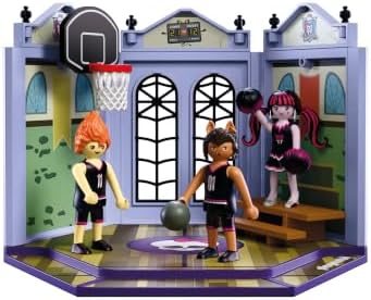 Playmobil Casketball Court with Draculaura, Clawd and Heath figures