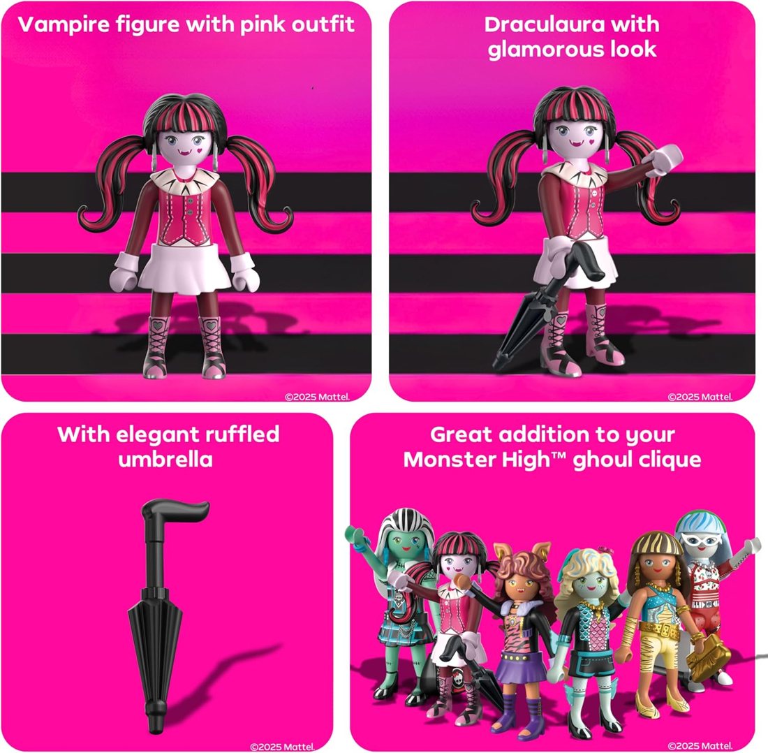 Playmobil Draculaura Figure with Parasol view 5