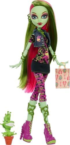 Venus McFlytrap reproduction doll in denim vest with pet Chewlian