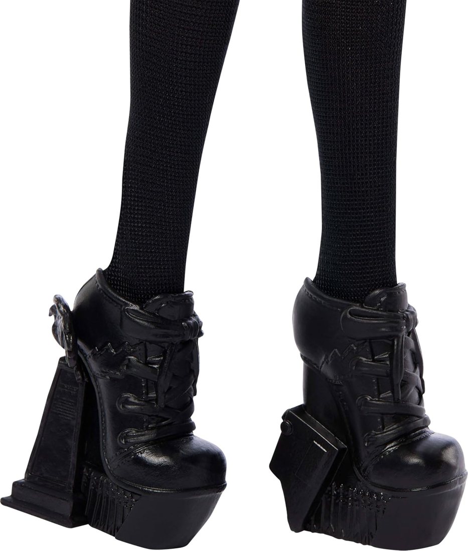 Wednesday Addams Doll in Black Dress view 5